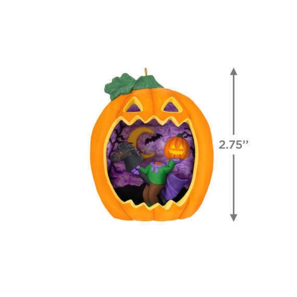 Hallmark 2024 Happy Halloween Headless Horseman Pumpkin 12th in Series Ornament - Picture 12 of 12